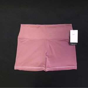 NIKE One Rib Dri-FIT High Waisted Ribbed Biker Shorts — Women’s XL — Pink - NWT